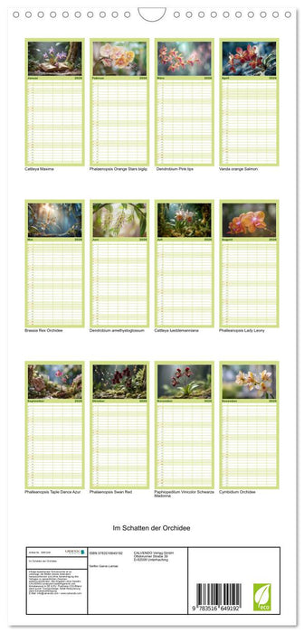 Im Schatten der Orchidee (CALVENDO Familienplaner 2026)