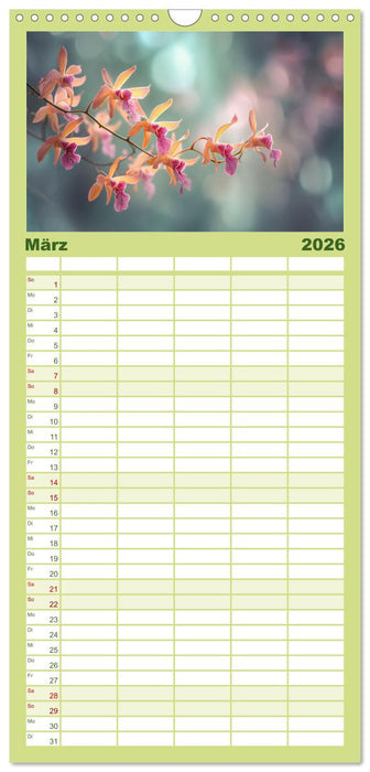Im Schatten der Orchidee (CALVENDO Familienplaner 2026)