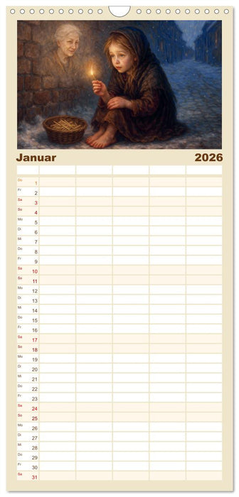 Hans Christian Andersen. Sein Leben, seine Werke (CALVENDO Familienplaner 2026)