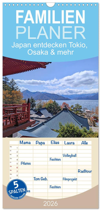 Japan entdecken Tokio, Osaka & mehr (CALVENDO Familienplaner 2026)
