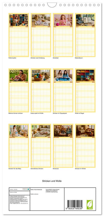 Stricken und Wolle (CALVENDO Familienplaner 2026)