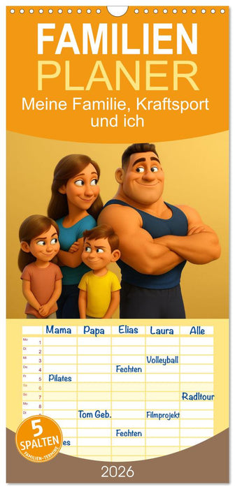 Meine Familie, Kraftsport und ich (CALVENDO Familienplaner 2026)