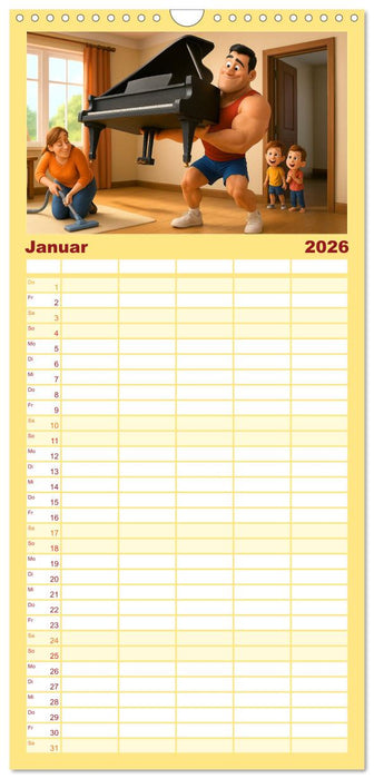 Meine Familie, Kraftsport und ich (CALVENDO Familienplaner 2026)