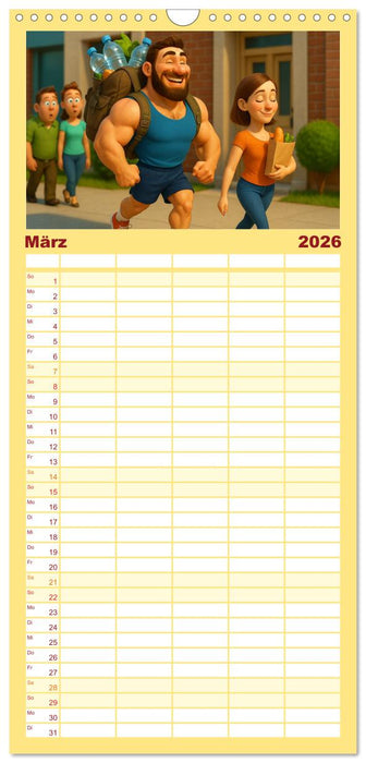 Meine Familie, Kraftsport und ich (CALVENDO Familienplaner 2026)