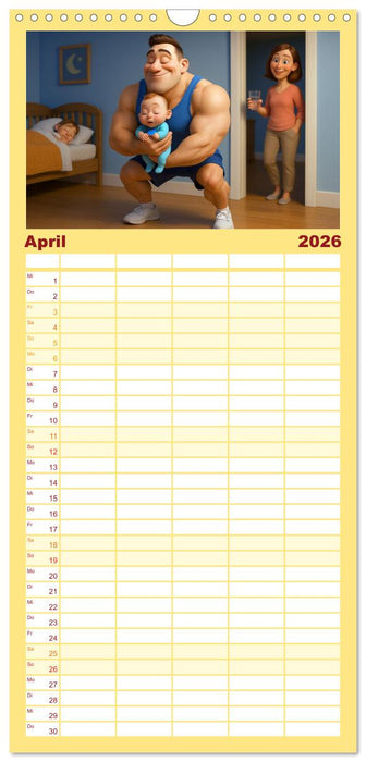 Meine Familie, Kraftsport und ich (CALVENDO Familienplaner 2026)