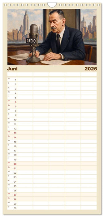 Thomas Mann. Sein Leben, seine Werke (CALVENDO Familienplaner 2026)