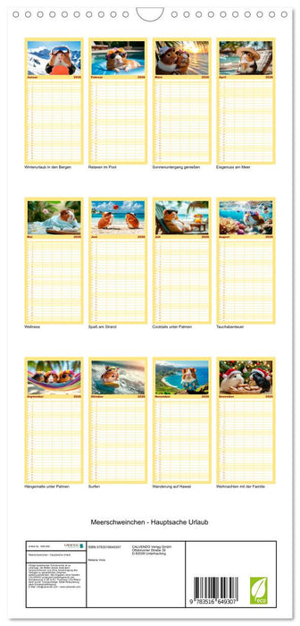 Meerschweinchen - Hauptsache Urlaub (CALVENDO Familienplaner 2026)