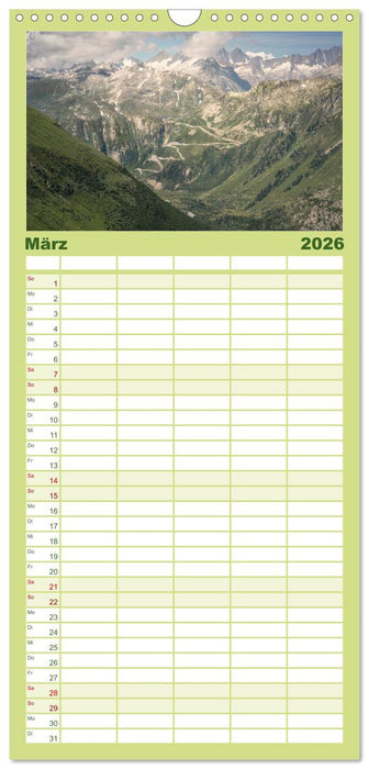 Schweiz - Die grüne Lunge Europas (CALVENDO Familienplaner 2026)