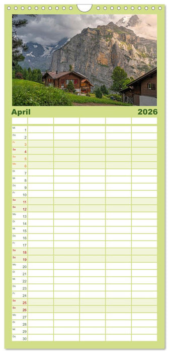 Schweiz - Die grüne Lunge Europas (CALVENDO Familienplaner 2026)