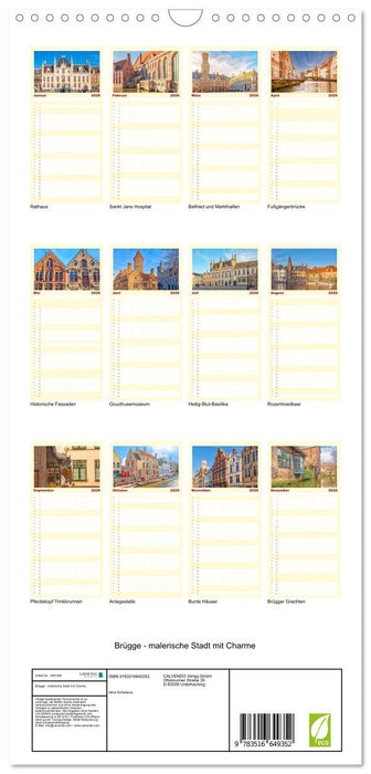 Brügge - malerische Stadt mit Charme (CALVENDO Familienplaner 2026)