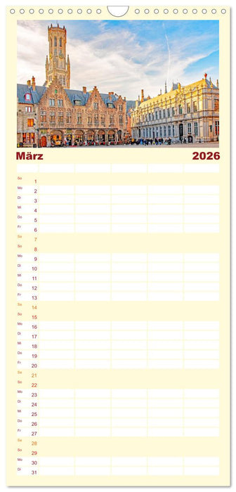 Brügge - malerische Stadt mit Charme (CALVENDO Familienplaner 2026)