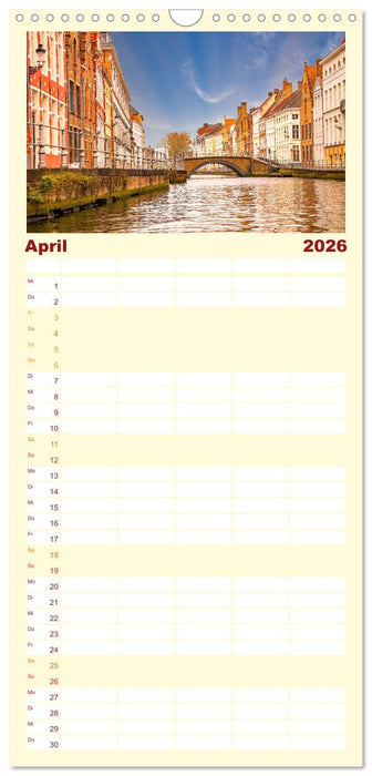 Brügge - malerische Stadt mit Charme (CALVENDO Familienplaner 2026)