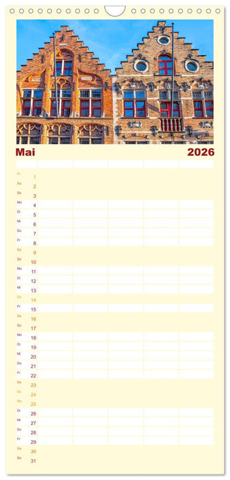 Brügge - malerische Stadt mit Charme (CALVENDO Familienplaner 2026)