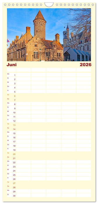 Brügge - malerische Stadt mit Charme (CALVENDO Familienplaner 2026)