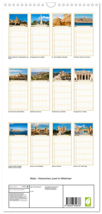 Malta – Historisches Juwel im Mittelmeer (CALVENDO Familienplaner 2026)