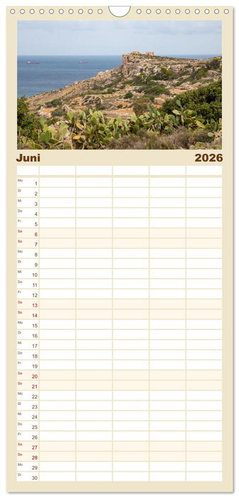 Malta – Historisches Juwel im Mittelmeer (CALVENDO Familienplaner 2026)