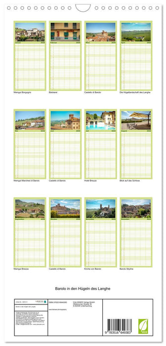 Barolo in den Hügeln des Langhe (CALVENDO Familienplaner 2026)