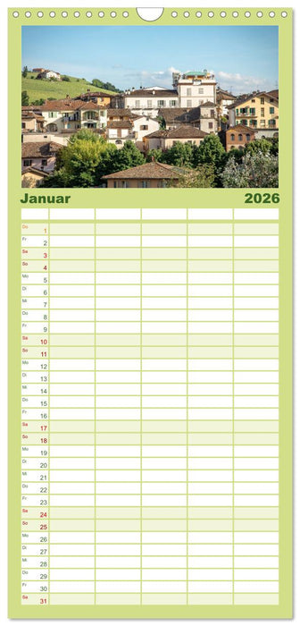 Barolo in den Hügeln des Langhe (CALVENDO Familienplaner 2026)