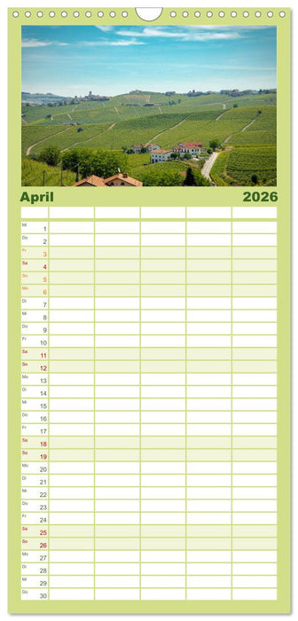 Barolo in den Hügeln des Langhe (CALVENDO Familienplaner 2026)