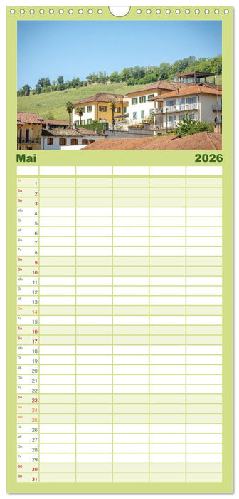 Barolo in den Hügeln des Langhe (CALVENDO Familienplaner 2026)