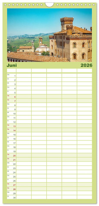 Barolo in den Hügeln des Langhe (CALVENDO Familienplaner 2026)