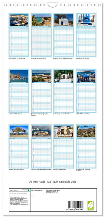 Die Insel Naxos - Ein Traum in blau und weiß (CALVENDO Familienplaner 2026)