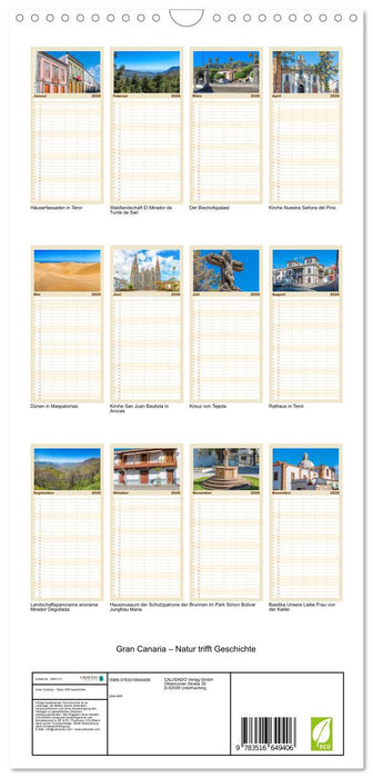 Gran Canaria – Natur trifft Geschichte (CALVENDO Familienplaner 2026)