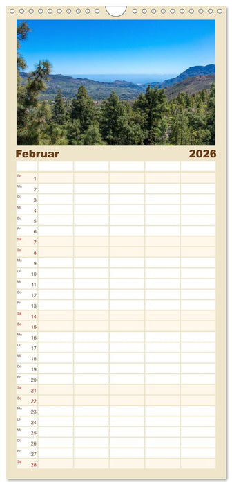 Gran Canaria – Natur trifft Geschichte (CALVENDO Familienplaner 2026)