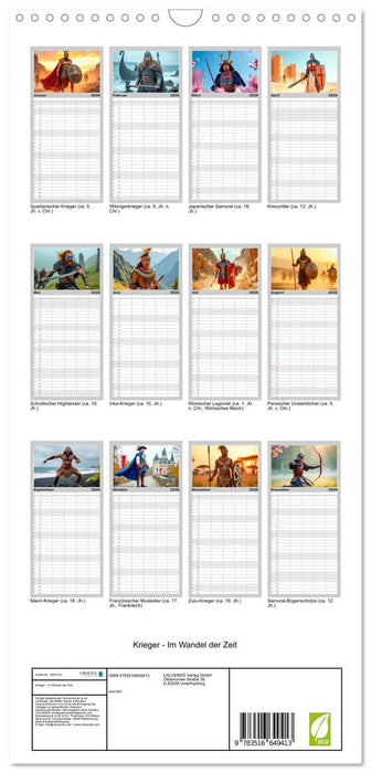 Krieger - Im Wandel der Zeit (CALVENDO Familienplaner 2026)