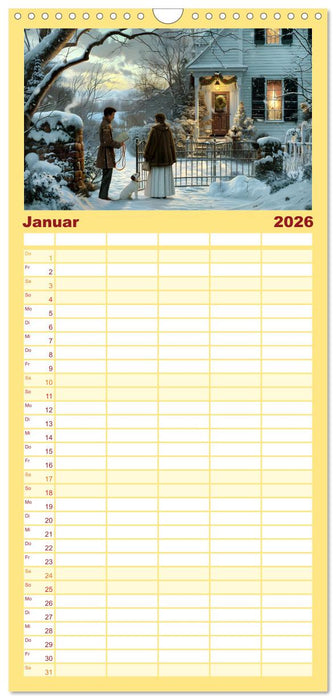 Bücher, Liebe und ein kleiner Hund (CALVENDO Familienplaner 2026)