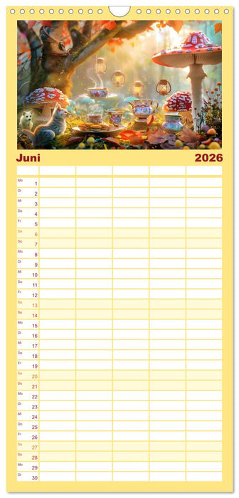 Bücher, Liebe und ein kleiner Hund (CALVENDO Familienplaner 2026)