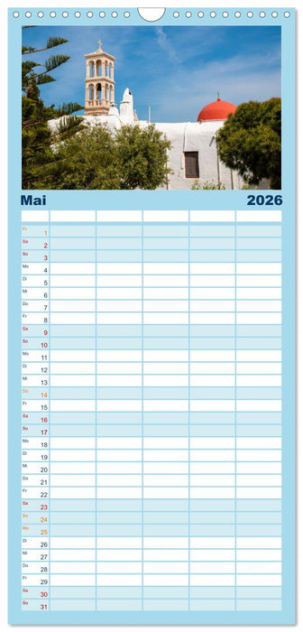 Mykonos - Natur, Meer und weiße Wände (CALVENDO Familienplaner 2026)