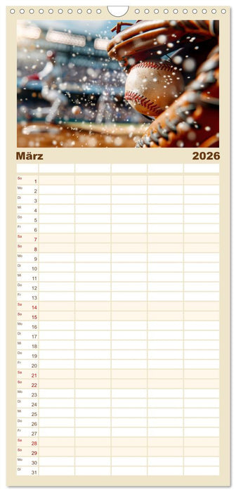 Power Baseball (CALVENDO Familienplaner 2026)