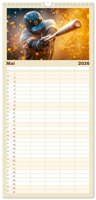 Power Baseball (CALVENDO Familienplaner 2026)