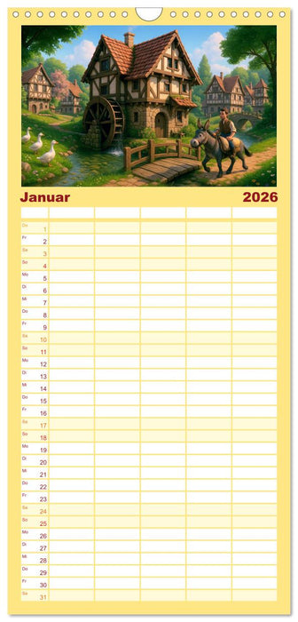 Farbenfrohes Mittelalter (CALVENDO Familienplaner 2026)