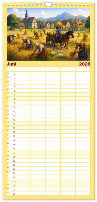 Farbenfrohes Mittelalter (CALVENDO Familienplaner 2026)