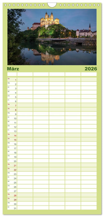 Zauberhafte Wachau (CALVENDO Familienplaner 2026)