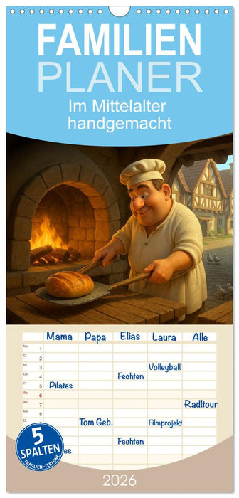 Im Mittelalter handgemacht (CALVENDO Familienplaner 2026)