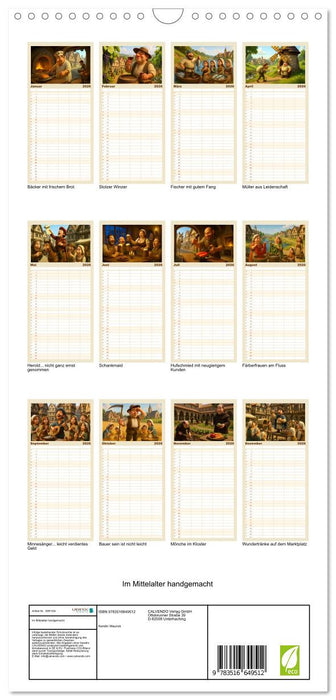 Im Mittelalter handgemacht (CALVENDO Familienplaner 2026)