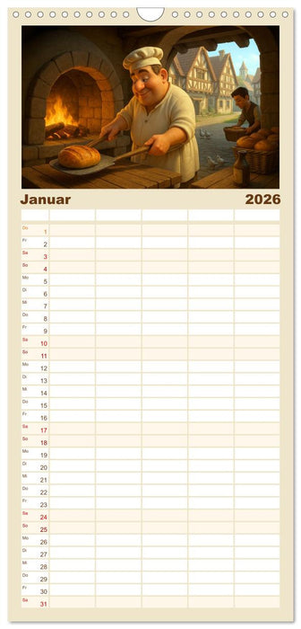 Im Mittelalter handgemacht (CALVENDO Familienplaner 2026)