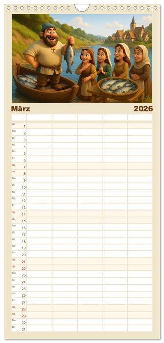 Im Mittelalter handgemacht (CALVENDO Familienplaner 2026)