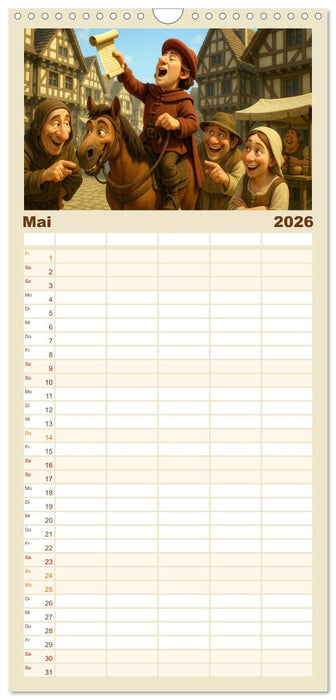 Im Mittelalter handgemacht (CALVENDO Familienplaner 2026)