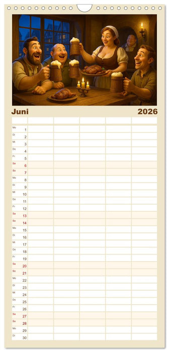 Im Mittelalter handgemacht (CALVENDO Familienplaner 2026)