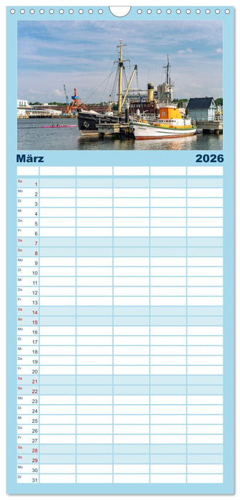 Schleswig Holstein - Landeshauptstadt Kiel (CALVENDO Familienplaner 2026)