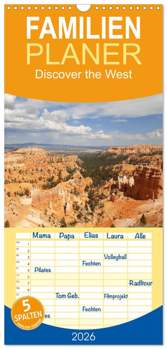 Discover the West (CALVENDO Familienplaner 2026)