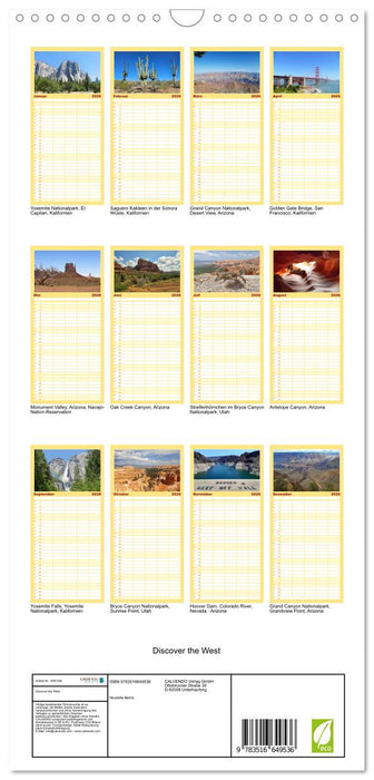 Discover the West (CALVENDO Familienplaner 2026)