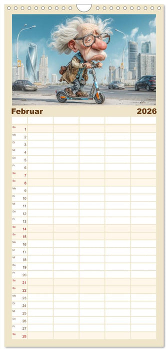 Arbeiten bis der Rollator funkt! (CALVENDO Familienplaner 2026)