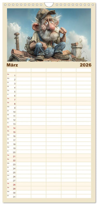 Arbeiten bis der Rollator funkt! (CALVENDO Familienplaner 2026)