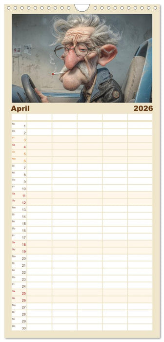 Arbeiten bis der Rollator funkt! (CALVENDO Familienplaner 2026)