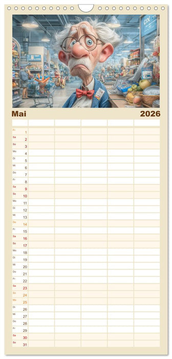 Arbeiten bis der Rollator funkt! (CALVENDO Familienplaner 2026)